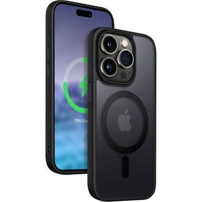 Hybrid Frost MAG Cover iPhone 15 Pro Max MagSafe čierne Case