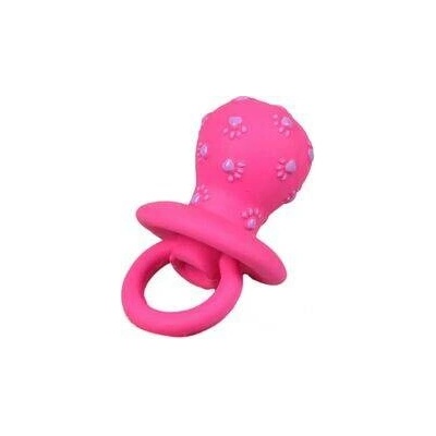 Karlie-Flamingo pro psa dudlík pískací 10,5 x 7 x 7 cm s výstupky latex růžová