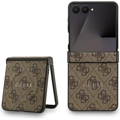 GUESS Гръб Guess PU Leather 4G Colored Ring Magnetic Case за Samsung Galaxy Z Flip 7 - Кафяв