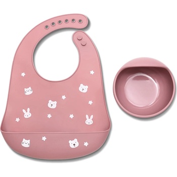 Lorelli Силиконов сет за хранене 2 части Lorelli, Deep Pink (10230710002)