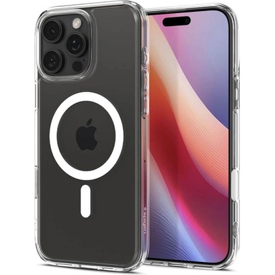 Spigen Magsafe Противоударен Калъф за iPhone 16 Pro Max, Spigen Ultra Hybrid T Case, Бял (ACS08505)