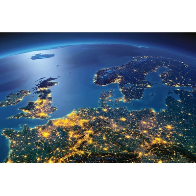 DIMEX ART Флизелинов фототапет нощна европа от космоса 375 x 250 см