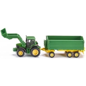 SIKU - Тракторче играчка John Deere с ремарке (1843)