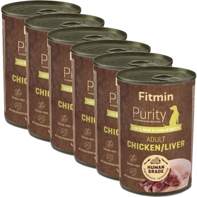 Fitmin Dog Purity Chicken with Liver 6 x 400 g