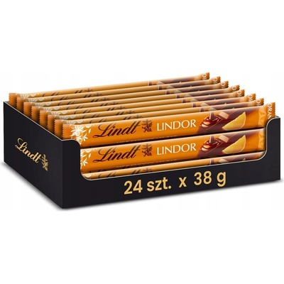 Lindt Lindor tyčinka pomarančová 24 x 38 g