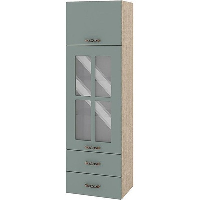 ИРИМ Горен колонен кухненски шкаф витрина Сити МФ-Олив мат-11-101 40 см