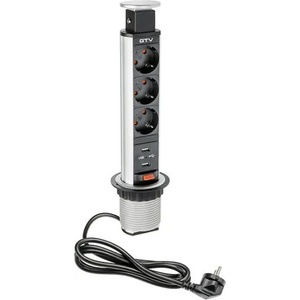GTV 3 Plug + 2 USB Switch (AE-BPW3S60U-80)