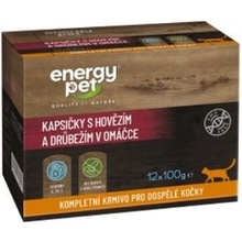 Energy Pet s hovädzím pre mačky 12 x 100 g