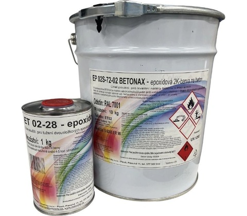 Betonax EP 02 dvousložková epoxidová barva na beton 11 kg šedá