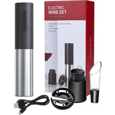 ELEKTRICKÝ VÝVRTKA OTVÍRÁK NA VÍNO SADA AKU – Zboží Mobilmania