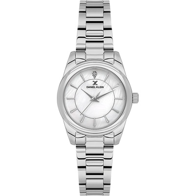 Daniel Klein DK. 1.13929-1 Дамски часовник, Сребрист- Седефен циферблат, Верижка от неръждаема стомана