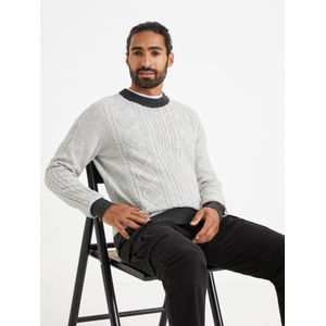 Celio Светлосив мъжки шарен пуловер Celio Celio | Siv | МЪЖЕ | S