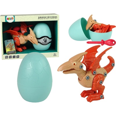 mamido Dinosaurie pterodaktyl Set s vajcom DIY skrutkovač