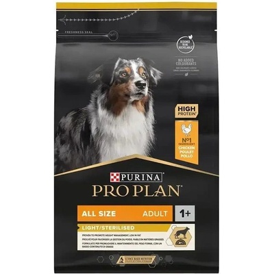 Purina Pro Plan All Sizes Adult Light Sterilised kuře 3 kg