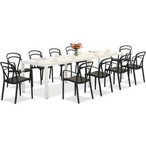 BICA Комплект градински мебели за 10 души King Double/Vague white/anthracite Bica (BC439BL-10xBC312ANT)