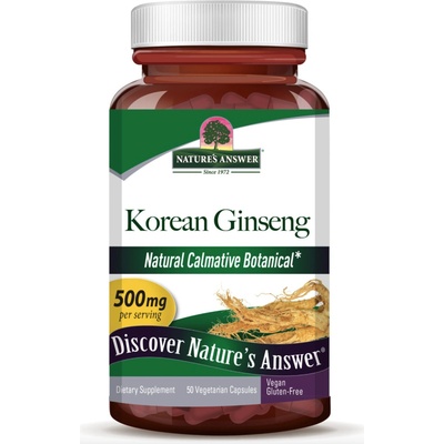 Nature's Answer Korean Ginseng Korejský ženšen 500 mg 50 rostlinných kapsúl