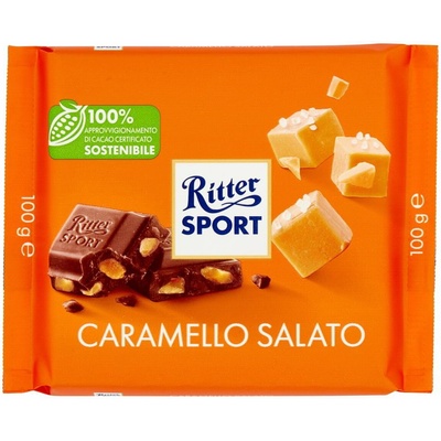Ritter Sport Mliečna čokoláda so slaným karamelom 100 g