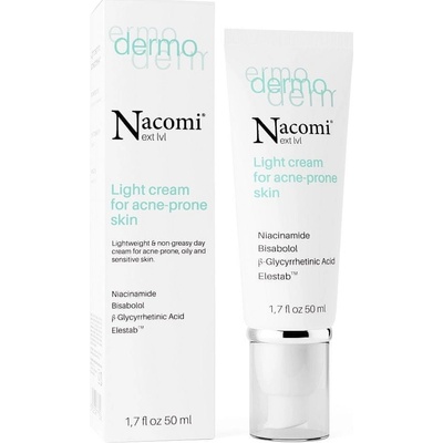 Nacomi Next Level Dermo ľahký krém proti akné regulujúci tvorbu kožného mazu 50 ml