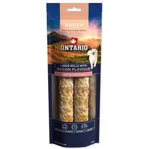 ONTARIO Лакомство Ontario Protein вкус бекон, дъвчаща ролка голяма 2бр 25, 4см (214-856333)