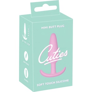 Cuties Mini Butt Plug - силиконов анален плъг (розов, 2, 1 см) - desirel
