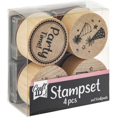 Craft ID Печати Рожден ден, с включени тампони, 4 броя (6606200051)