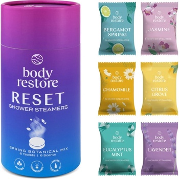 Body Restore Reset Shower Steamers таблетки за душ аромати Spring Botanical Mix 6 бр