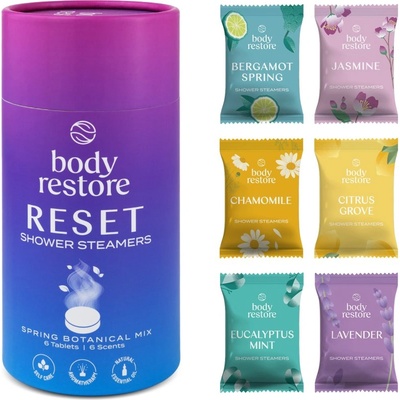 Body Restore Reset Shower Steamers таблетки за душ аромати Spring Botanical Mix 6 бр