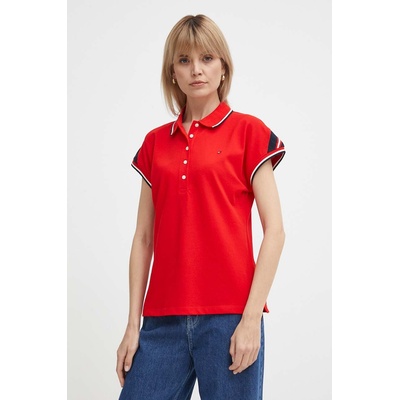 Tommy Hilfiger Тениска с яка Tommy Hilfiger в червено (WW0WW41285)