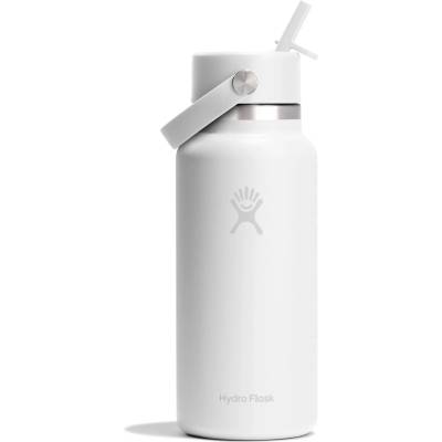 Hydro Flask Бутилка за вода Hydro flask Wide Flex Straw Cap Water bottle - White - размер 946 ml (533-1817-2311)