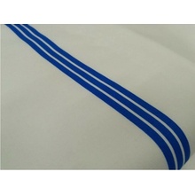 Brotex Prestieradlo bavlnené biele s modrým pruhom 150x230