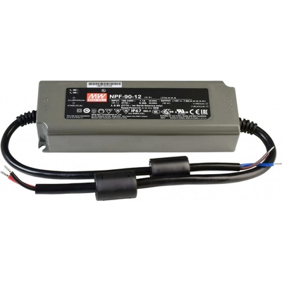 Meanwell napájení CV, NPF-90-12 konstantní napětí 0-7500 mA IP67 12V DC 90,00 W 872099