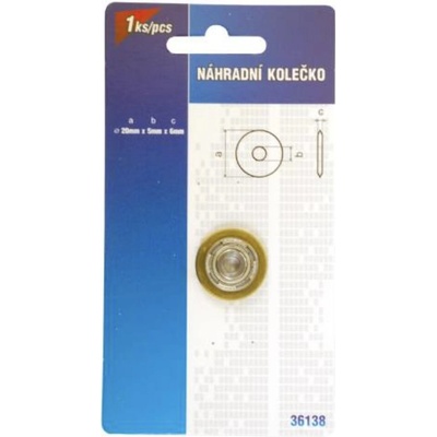 koliesko náhradné do rezačky dlažby 1ks 22x6mm