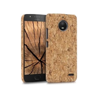 kwmobile Твърд калъф за Motorola Moto E4 - светлокафяв