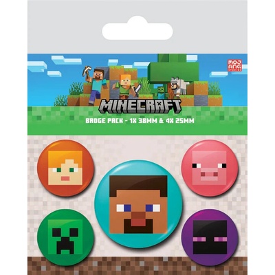 Odznaky set Minecraft - Faces