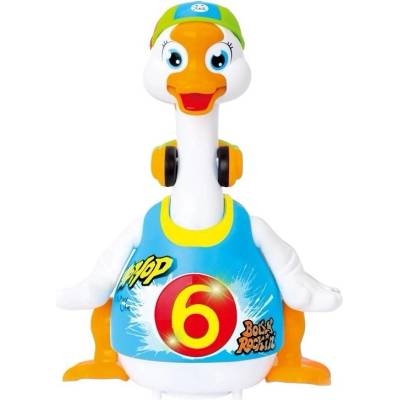 HOLA Интерактивна играчка Hola Toys - Танцуващ паток, със зелено-синя шапка (828_Albastru)