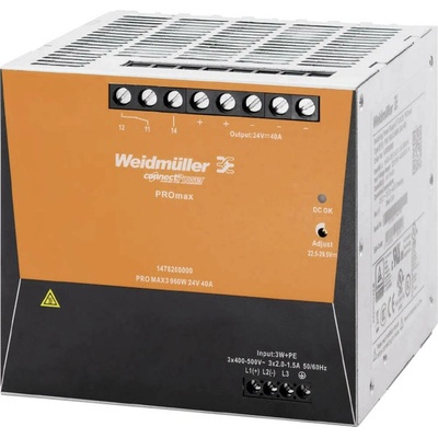 Weidmüller PRO MAX 72W 12V 6A sieťový zdroj na montážnu lištu (DIN lištu), 12 V/DC, 6 A, 72 W