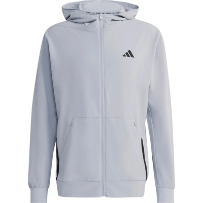Adidas Мъжки суичър adidas D4T Workout Full-Zip Hoodie - Halo Silver - размер XL (017-4663-0214)