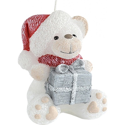 Ceramicus TEDDY SVÁTEČNÍ vánoční 11cm bílá