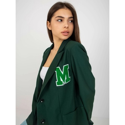 Sako s nášivkami LK-MA-509286-3.01P-dark green