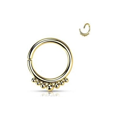 Šperky4U zlacený piercing kruh K01060-GD