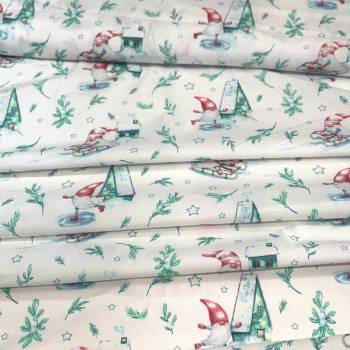 Vianočná bavlnená látka na meter, šírka 160 cm, na vianočné dekorácie