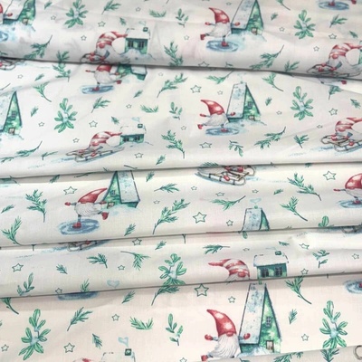 Vianočná bavlnená látka na meter, šírka 160 cm, na vianočné dekorácie