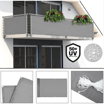 FurniGO Balkonová zástěna 5m - šedá