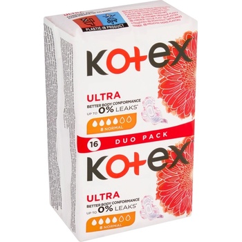 Kotex vložky Ultra Normal s kridelkami 16 ks