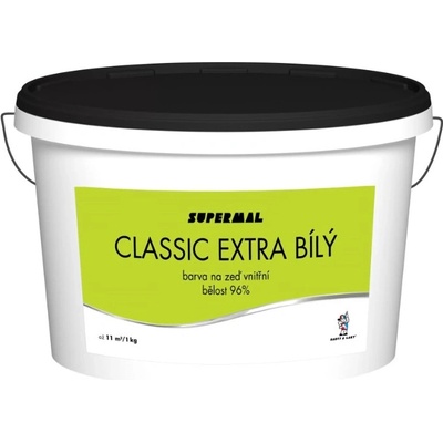 Skupina Barvy A Laky Supermal Classic extra, 15 kg extra bílá