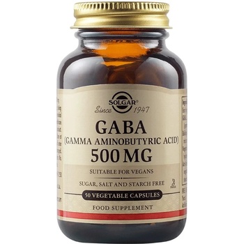 Solgar GABA, 500 mg, 50 растителни капсули, Solgar
