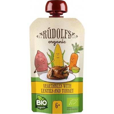 Rudolfs BIO vrecko zelenina šošovica morčacie mäso 110 g