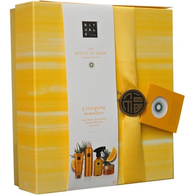 Rituals The Ritual Of Mehr sprchová pěna The Ritual Of Mehr 200 ml + tělový krém The Ritual Of Mehr 100 ml + tělový peeling The Ritual Of Mehr 125 g + interiérový parfém 250 ml dárková sada