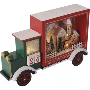 Emos DCWW32 LED adventní kalendář dřevěné auto