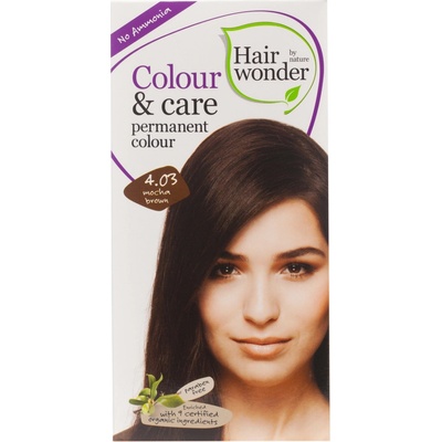 Hairwonder přírodní dlouhotrvající barva mocca hnědá 4.03 100 ml